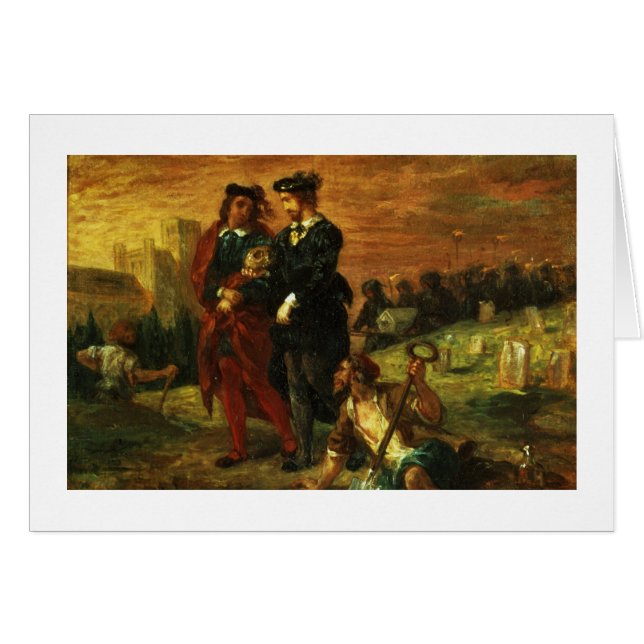 Hamlet en Horatio op het kerkhof, 1859 (olie op c (Voorkant Horizontaal)