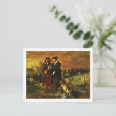 Hamlet en Horatio op het kerkhof, 1859 (olie op c Briefkaart (Staand voorkant)
