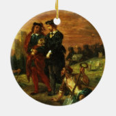 Hamlet en Horatio op het kerkhof, 1859 (olie op c Keramisch Ornament (Achterkant)