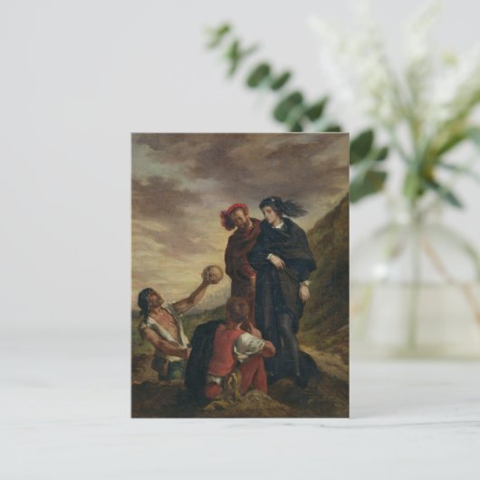 Hamlet en Horatio op het kerkhof Briefkaart (Staand voorkant)