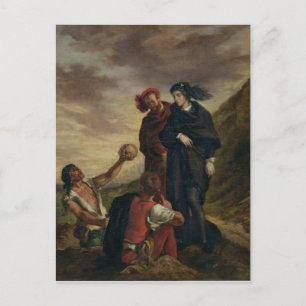 Hamlet en Horatio op het kerkhof Briefkaart