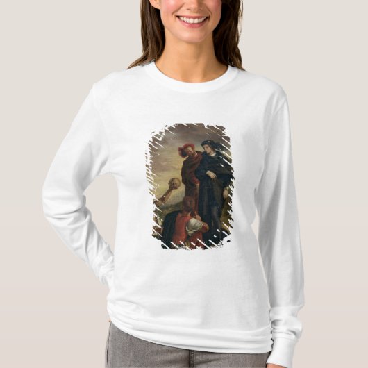 Hamlet en Horatio op het kerkhof T-shirt (Voorkant)