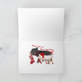 Hamlet en Knorretje Vrolijk Kerstfeest Feestdagen Kaart (Binnen)