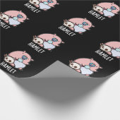 Hamlet Funny Shakepear Baby Pig Pun Dark BG Cadeaupapier (Hoek)