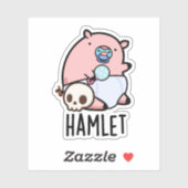 Hamlet Grappige Shakepear Baby Varken Stunt  Sticker (Vel)