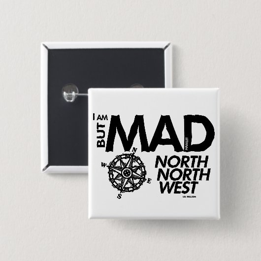 Hamlet NNNW Vierkante Button 5,1 Cm (Voorkant /achterkant)