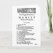 Hamlet Original Script Kaart (Voorkant)