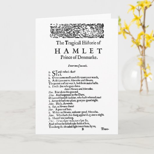 Hamlet Original Script Kaart (Gele Bloem)