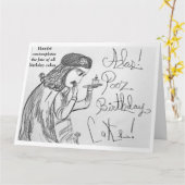 Hamlet overdenkt het lot van verjaardagstaarten kaart (Gele Bloem)