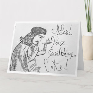 Hamlet overdenkt het lot van verjaardagstaarten kaart