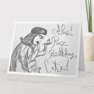 Hamlet overdenkt het lot van verjaardagstaarten kaart