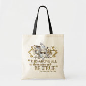Hamlet "own self be true" Citaat (Gold Version) Tote Bag (Voorkant)