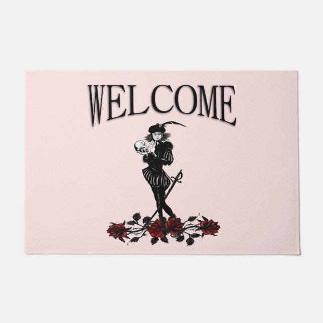 Hamlet Pink Welkom Doormat Deurmat (Voorkant)