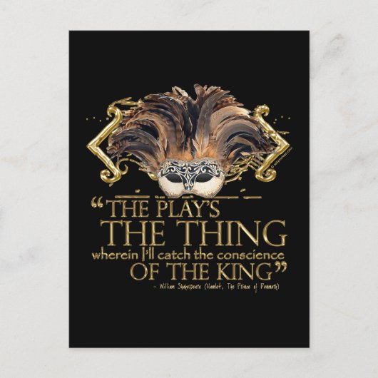 Hamlet Play Quote (Gold Version) Briefkaart (Voorkant)