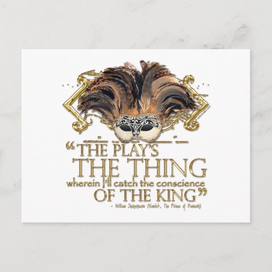 Hamlet Play Quote (Gold Version) Briefkaart (Voorkant)