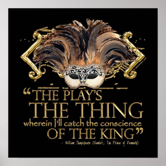 Hamlet Play Quote (Gold Version) Poster (Voorkant)
