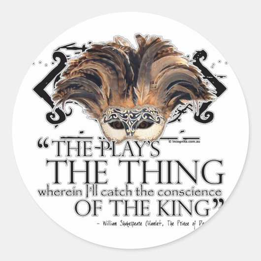 Hamlet Play Quote Ronde Sticker (Voorkant)