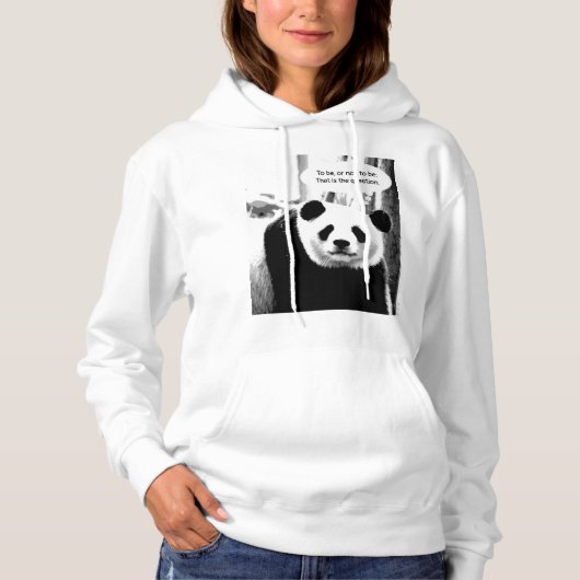 Hamlet Quote Panda Beer Elegant Womens Modern Hoodie (Voorkant)