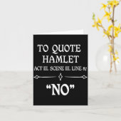 Hamlet Quote Sarcastic Funny Gift Actors Theatre Kaart (Gele Bloem)