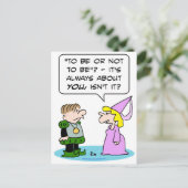 hamlet shakespeare moet wel of niet over jou gaan briefkaart (Staand voorkant)