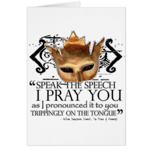 Hamlet "Spreek de toespraak ..." (Voorkant)