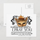 Hamlet "Spreek de toespraak ..." Briefkaart (Voorkant / Achterkant)