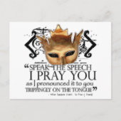 Hamlet "Spreek de toespraak ..." Briefkaart (Voorkant)