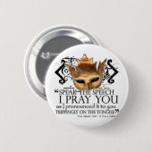 Hamlet "Spreek de toespraak ..." Ronde Button 5,7 Cm (Voorkant /achterkant)