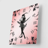 Hamlet The Bard Pink Roman Numerals Vierkante Klok (Hoek)