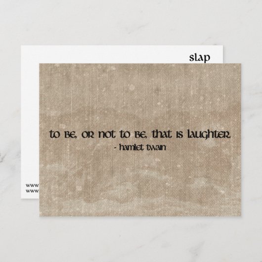 Hamlet Twain grappige quote briefkaart (Voorkant / Achterkant)