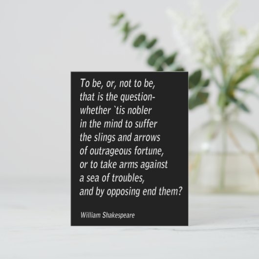 `Hamlet` van William Shakespeare Briefkaart (Staand voorkant)