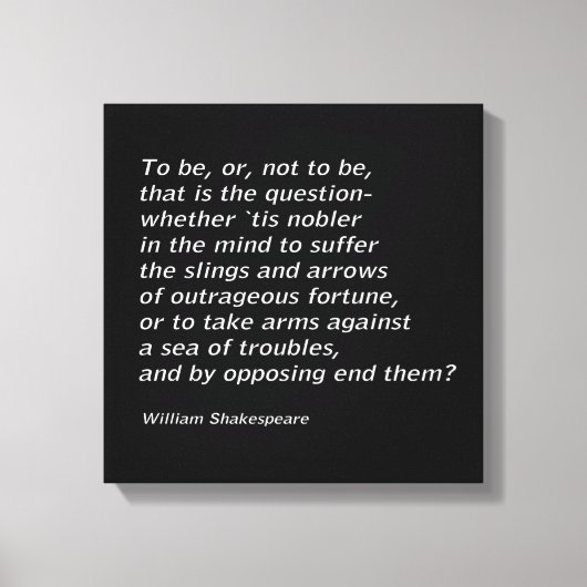 `Hamlet` van William Shakespeare Canvas Afdruk (Voorkant)