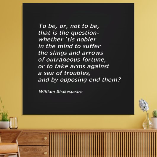 `Hamlet` van William Shakespeare Canvas Afdruk (Insitu (Woonkamer))