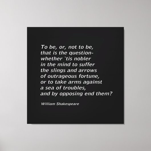 `Hamlet` van William Shakespeare Canvas Afdruk (Voorkant)