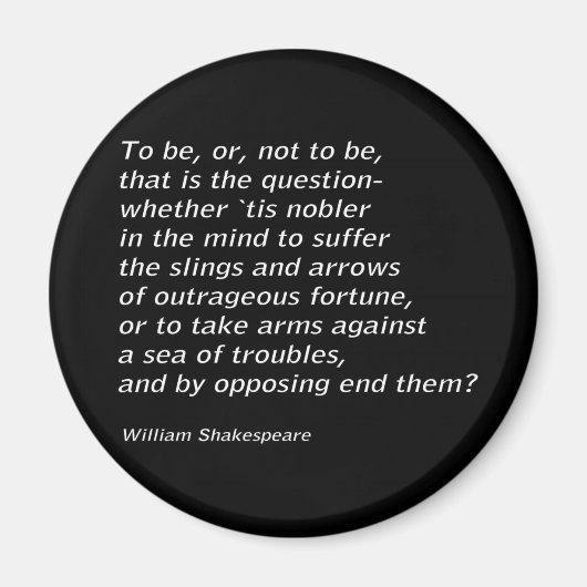`Hamlet` van William Shakespeare Magneet (Voorkant)