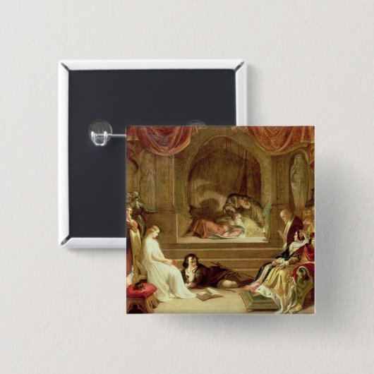 Hamlet Vierkante Button 5,1 Cm (Voorkant /achterkant)