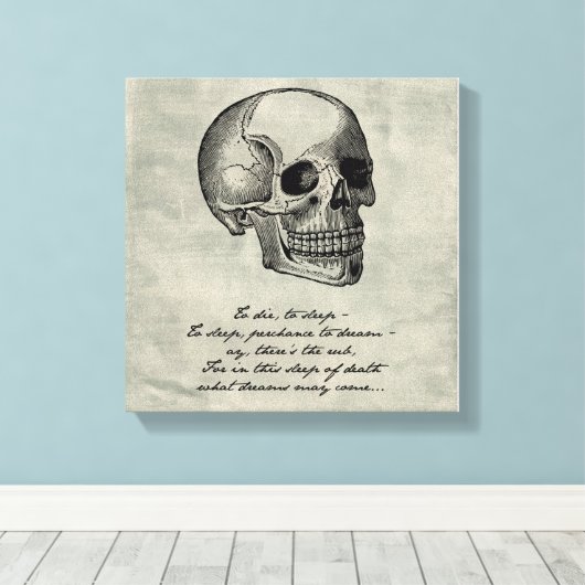 Hamlet - William Shakespeare Canvas Afdruk (Insitu (Houten vloer))