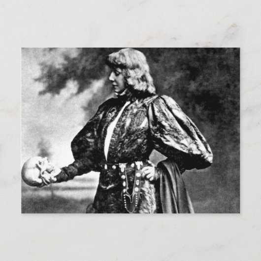 hamlet william shakespeare sarah baird 1899 skull briefkaart (Voorkant)