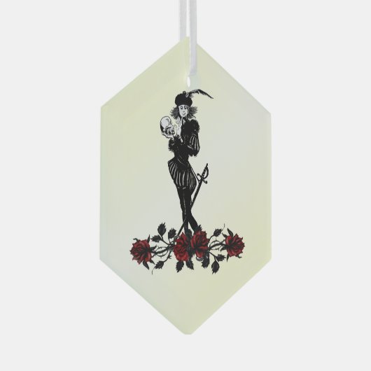 Hamlet Yellow Glas Ornament (Voorkant Rechts)