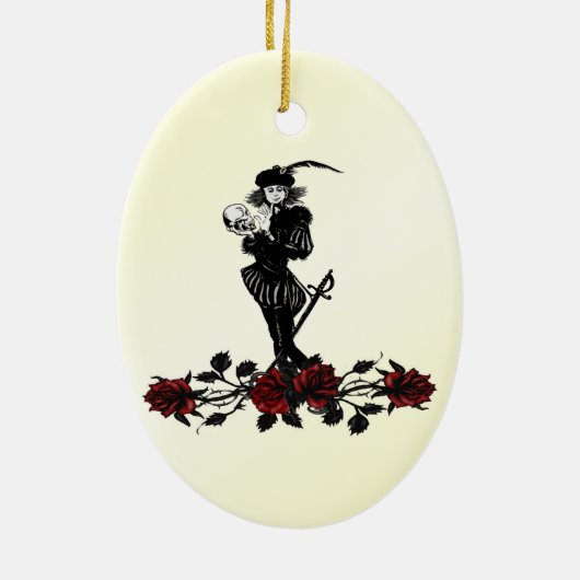 Hamlet Yellow Keramisch Ornament (Achterkant)