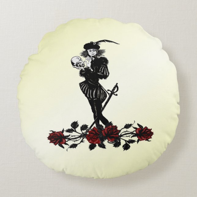 Hamlet Yellow Rond Kussen (Voorkant)