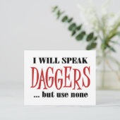 Hamlet's Daggers Briefkaart (Staand voorkant)