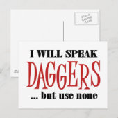 Hamlet's Daggers Briefkaart (Voorkant / Achterkant)