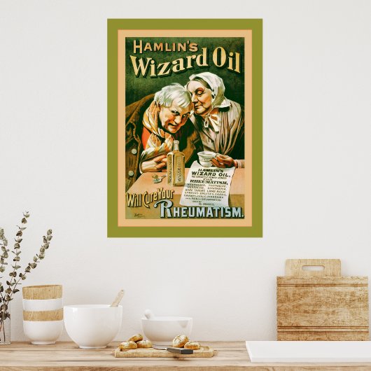 Hamlin's Wizard Oil ~  Adverteren Poster (Keuken)