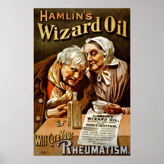 Hamlin's Wizard olie zal je reumatisme genezen Poster (Voorkant)