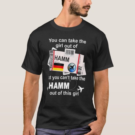 Hamm Boarding Pass - Hamm Girl - Hamm T-shirt (Voorkant)