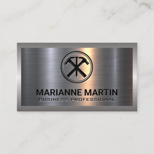 Hammen en spijkers | Bouw | Industrieel Visitekaartje (Voorkant)