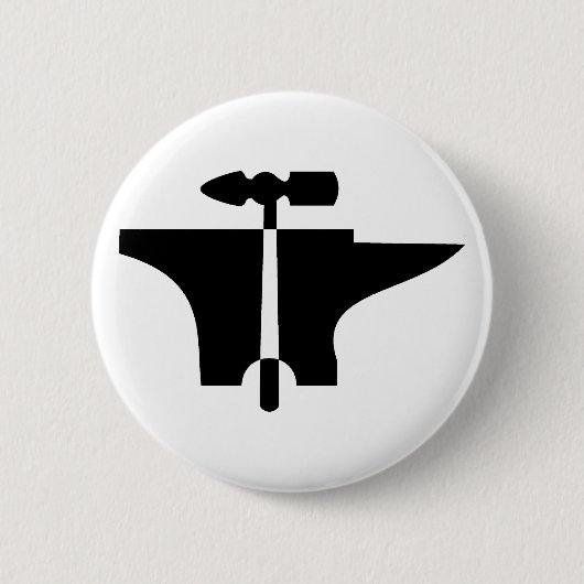 Hammer Amboss anvil Ronde Button 5,7 Cm (Voorkant)