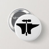 Hammer Amboss anvil Ronde Button 5,7 Cm (Voorkant /achterkant)