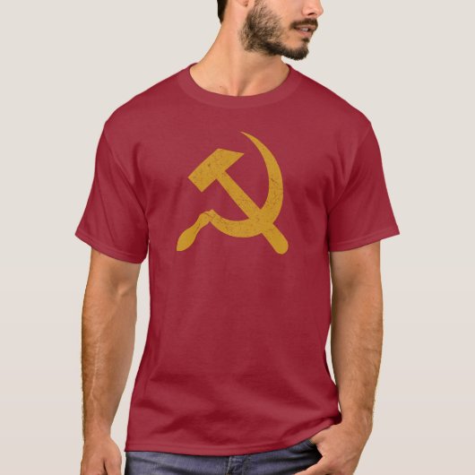 Hammer and Sickle - Communism Symbol Red T-shirt (Voorkant)
